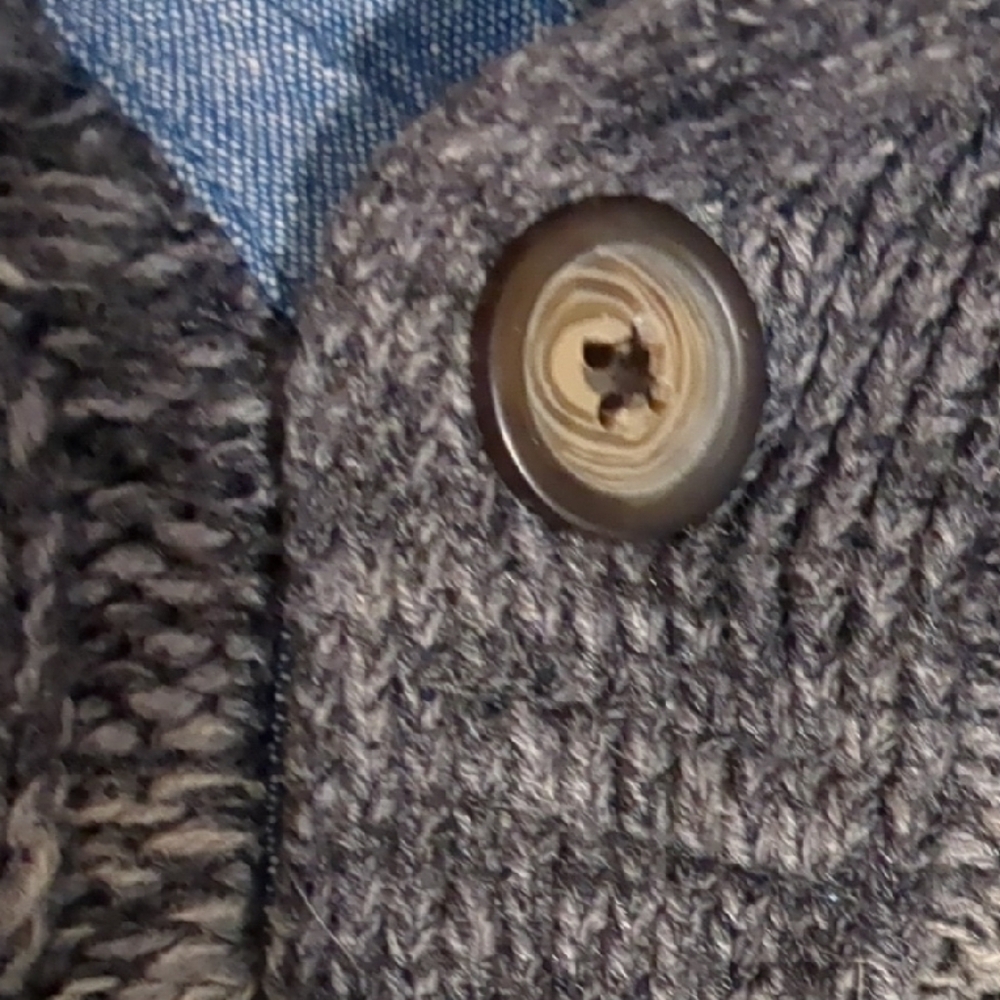 Weatherproof Vintage Men's Charcoal Cable Knit Sweater - Picture 6 of 7